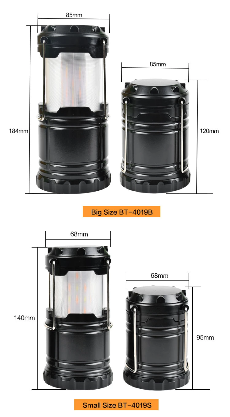 Brightenlux Outdoor 6 LED Hand Lamp Rechargeable Collapsible Solar Camping Lantern Tent Lights