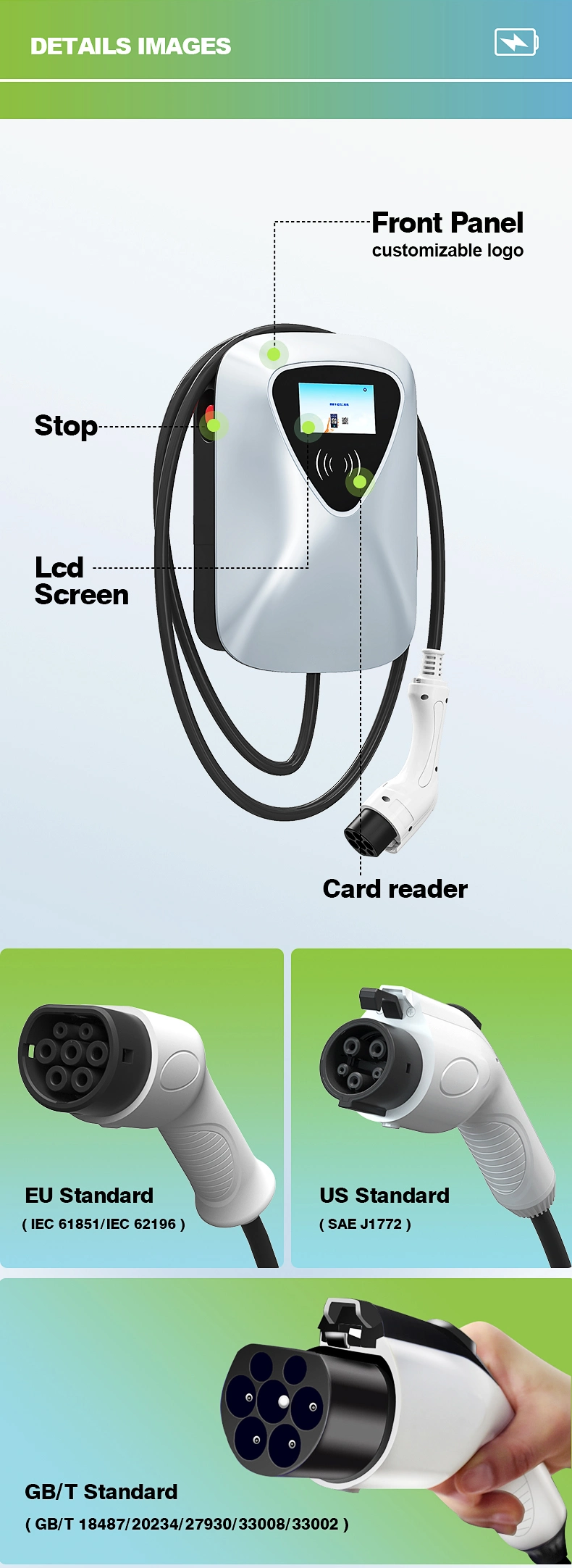 First Hand Wallbox AC 11kw EV Charger for Residential Areas Personal Charging Station