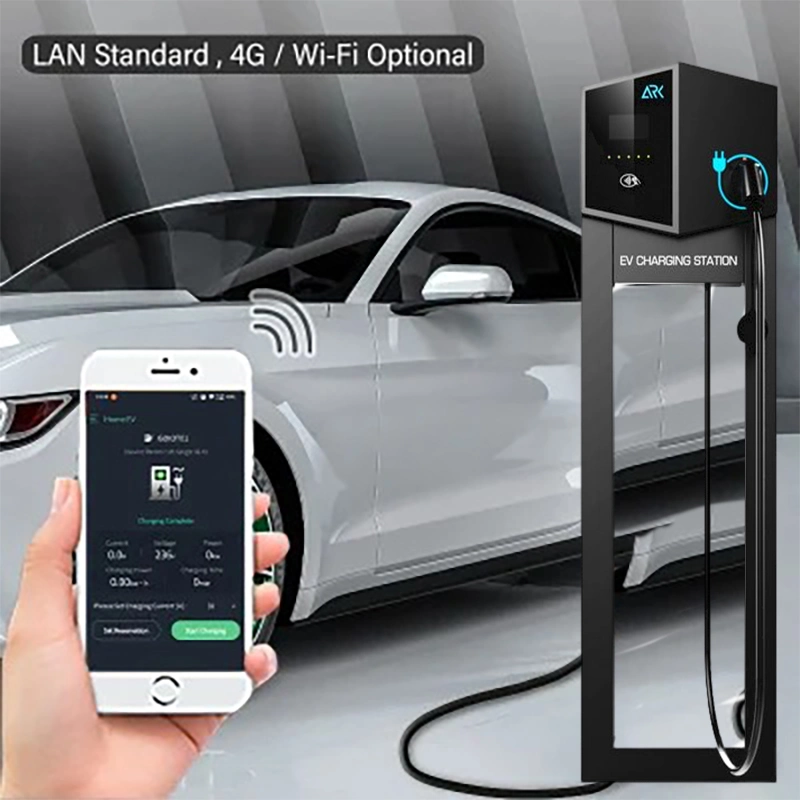 Commercial Mode3 Ocpp1.6 22kw 3phase Electric Car Evse Type 2 EV AC Charger Wallbox with CE and Touch Screen